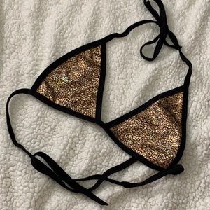 Gold Holographic bikini top 🌈